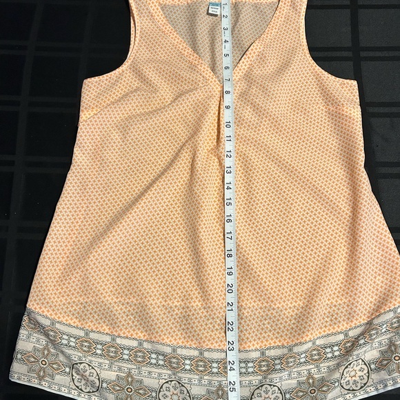MATERNITY Old Navy Orange Tank Top with V-Neck and Silver Accents Size XS - Picture 6 of 8
